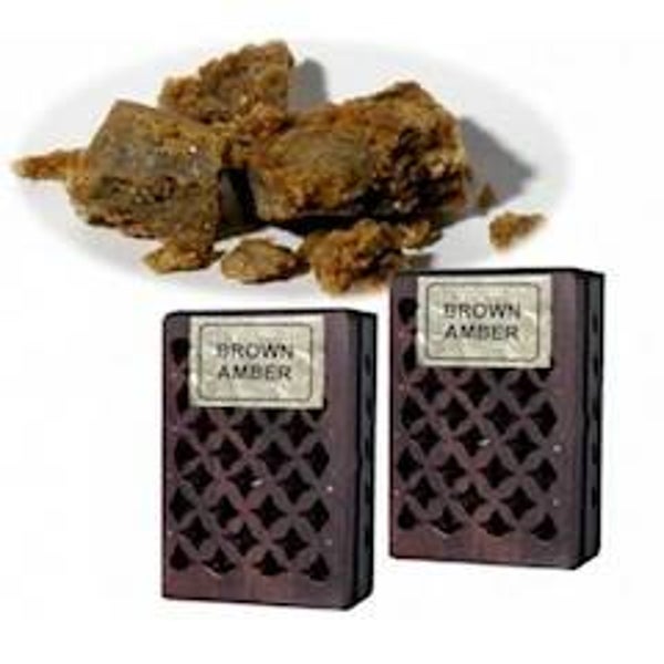 Wierookhars Amber in houten doosje