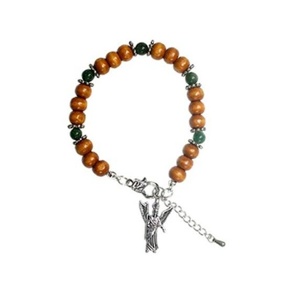 Armband met groene aventurijn.