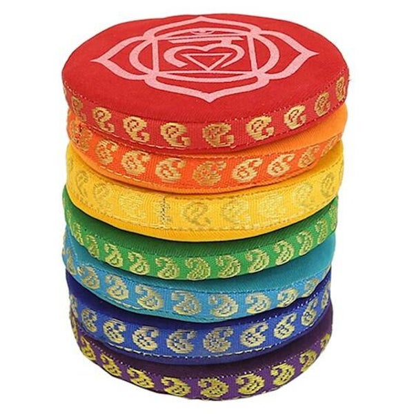 Klankschaalkussens 7 Chakra's 9,5 cm