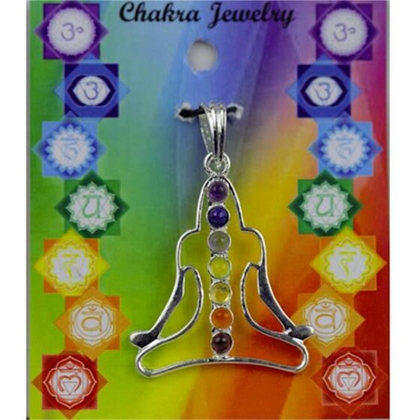 Meditatie chakra hanger messing verzilverd