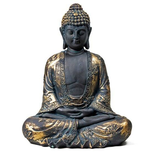 Meditatie Boeddha antieke finish Japan 17x11x22