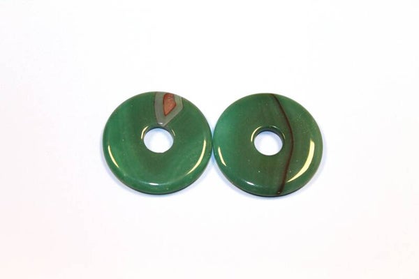 Donut hanger agaat groen 35 mm (binnenmaat 1 mm)