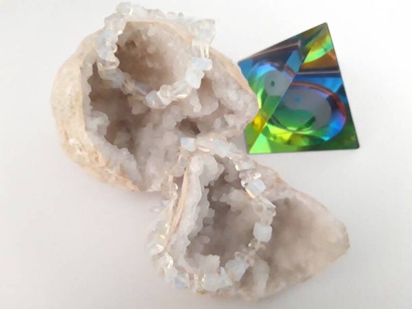 Elastisch split armaband opaliet