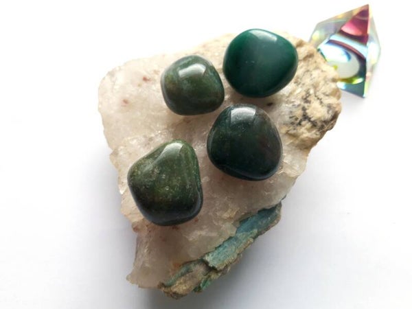 Trommel jaspis groentinten