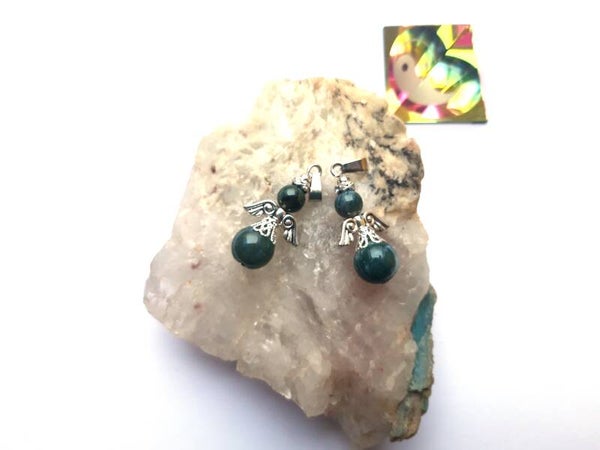 Engel mosagaat edelsteen hanger