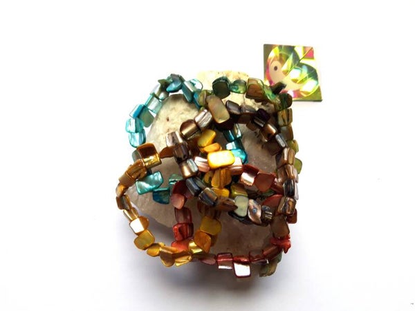 Àrmband schelpen 8 mm diverse kleuren