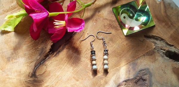 Oorbel Amazoniet met antiek zilver