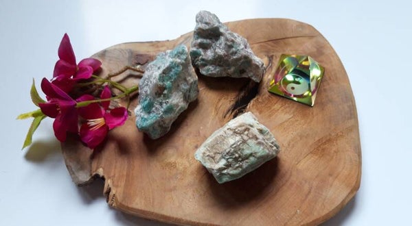 Ruw Amazoniet blauw-groen