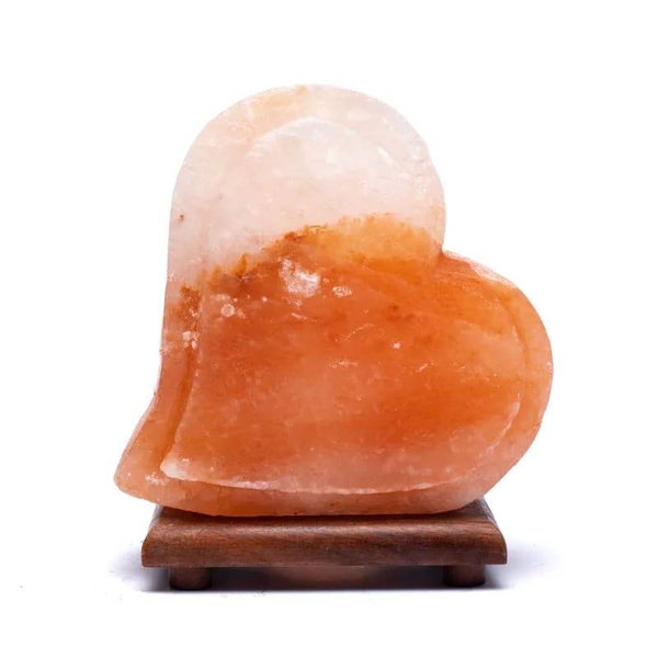 Zoutlamp (5000 gram) dubbel hart met snoer en LED lamp