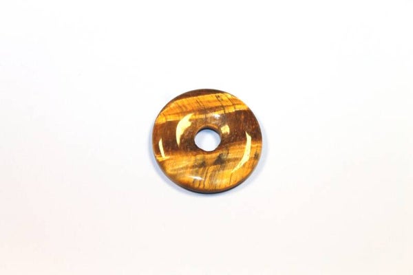 Donut hanger tijgeroog 30 mm (binnenmaat 1 mm)