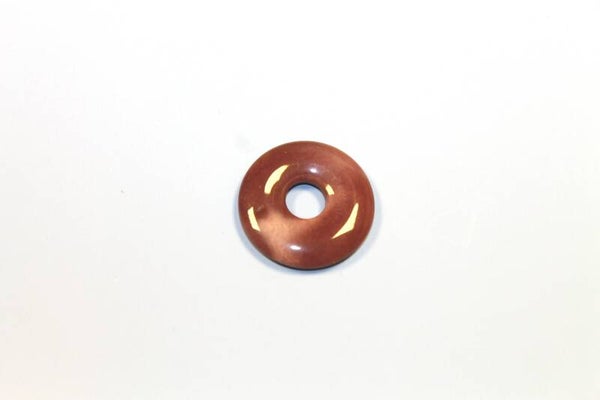 Donut hanger mookaiet rood - lila 30 mm (binnenmaat 1 mm)