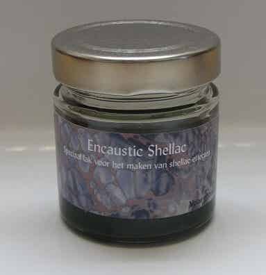 Encaustic Shellac Groen 100 gr.