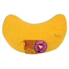 Meditatiekussen geel 3 chakra halve maan 33x13 cm