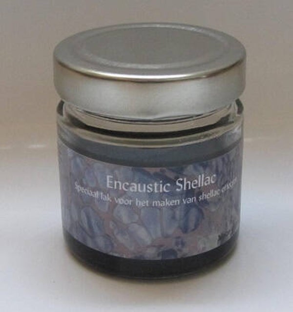 Encaustic Shellac Zwart 100 gr.