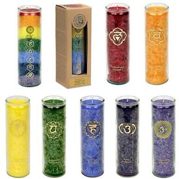 Chakra geurkaarsen gemengd assortiment 12 stuks
