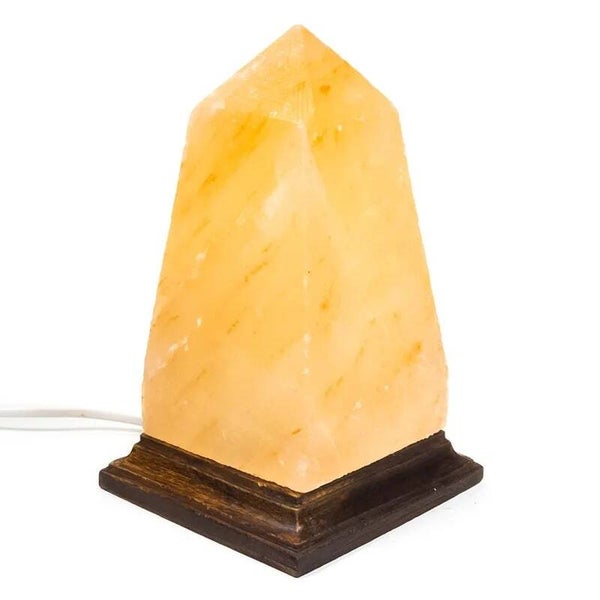 Zoutlamp obelisk ( 2550 gram) met snoer en LED lamp