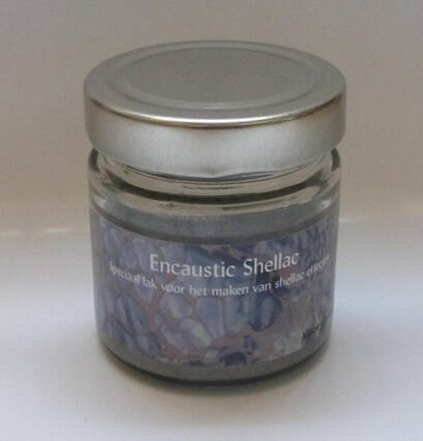 Encaustic Shellac Zilver 100 gr.