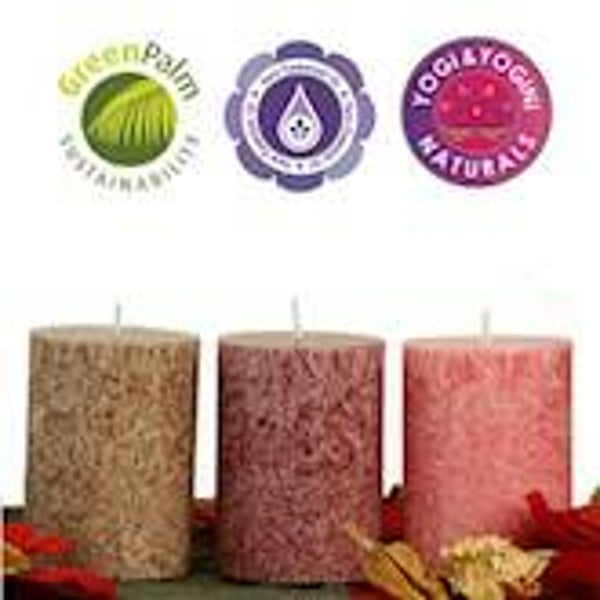 Kaarsen stearine 3 x EARTH