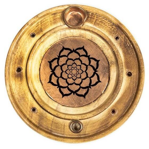 Wierook en kegeltjes brander lotus mandala