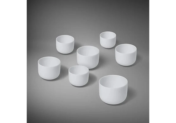 Kristallen klankschalen Chakra SET 2: 7 schalen 432 Hz 25-30 cm