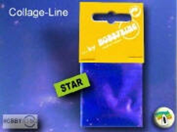 Encaustic Collage-Line Effectglitters Star (Fuchsia)