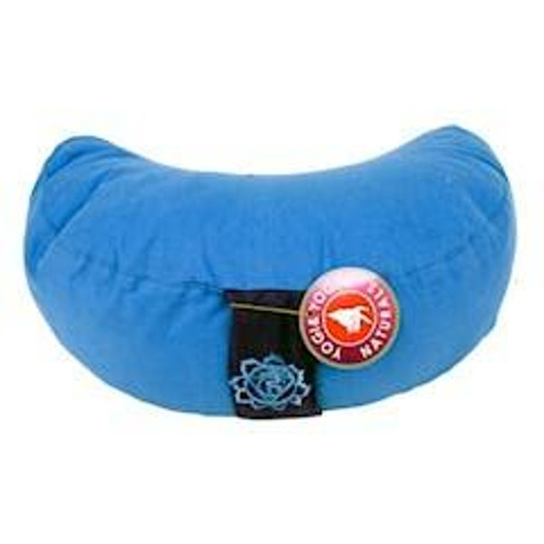 Meditatiekussen blauw 5chakra halve maan 33x13 cm