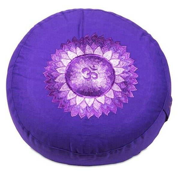 Meditatiekussen 7e chakra Sahasrara geborduurd 33x17 cm
