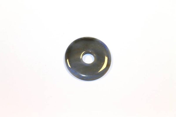 Donut hanger agaat blauw 35 mm (binnenmaat 1 mm)