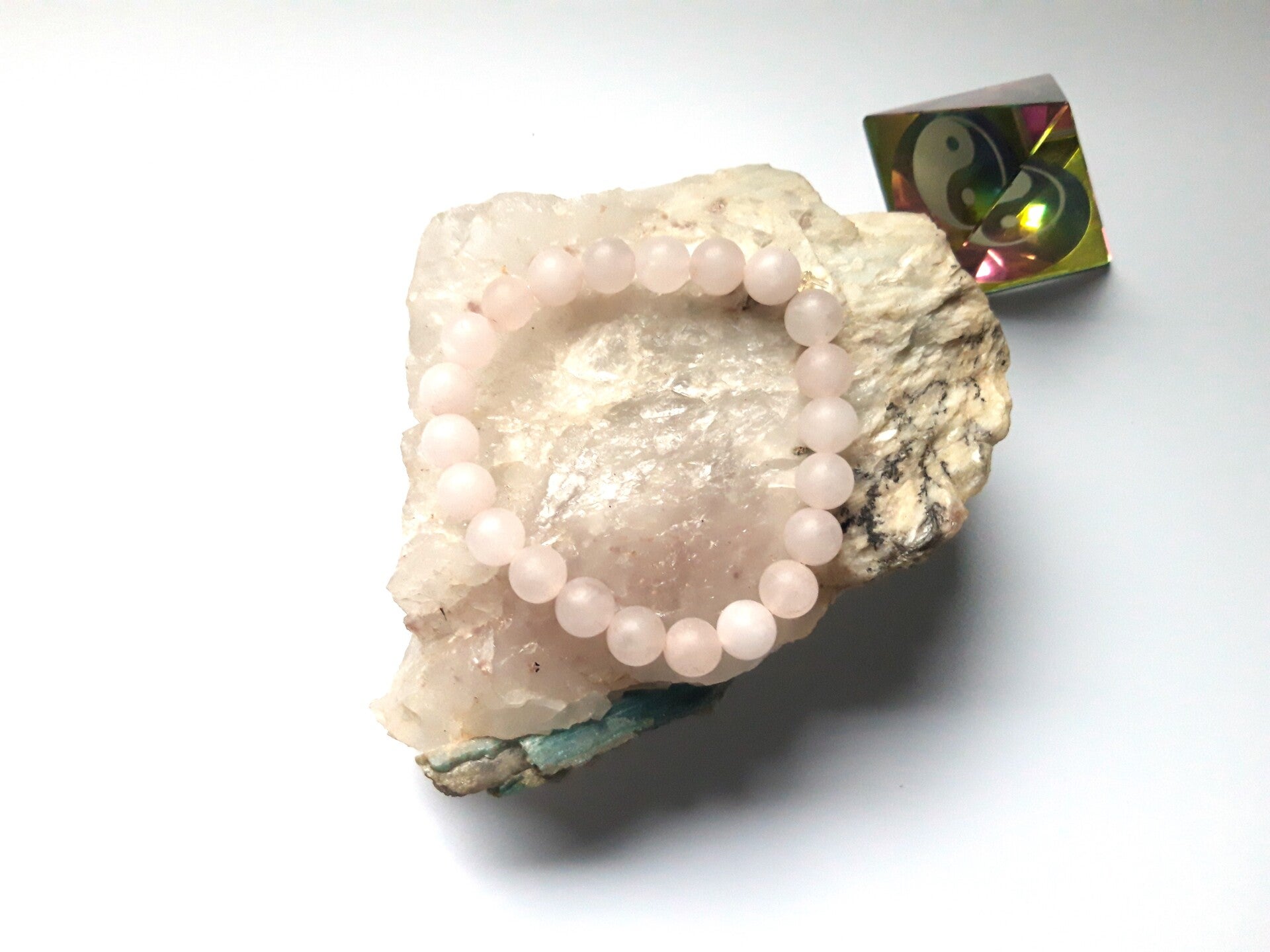 Armband Rozenkwarts Mat 8 mm