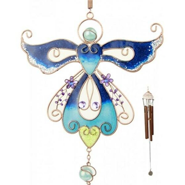 Windorgel engel blauw 70 cm