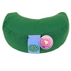 Meditatiekussen groen 4chakra halve maan 33x13 cm