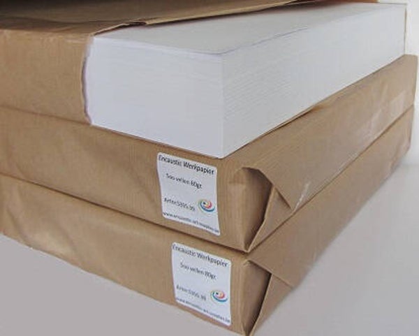 Encaustic Werkpapier/Knoeipapier Wit 50-100 stuks