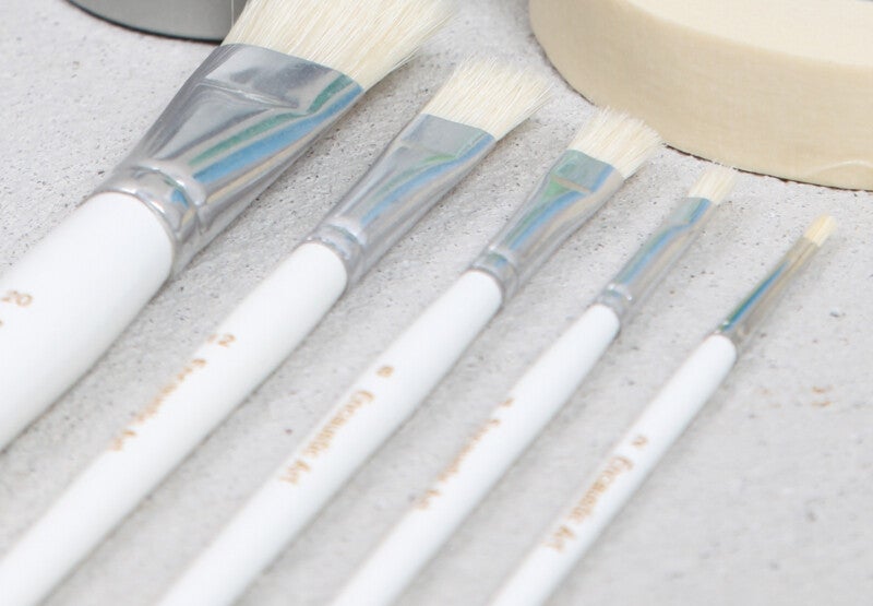 Encaustic penselenset van 5