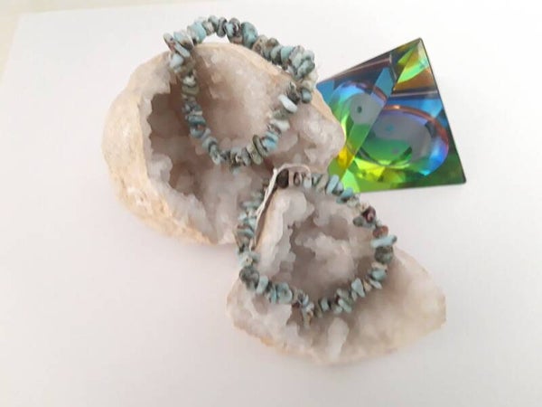 Elastisch split armband larimar