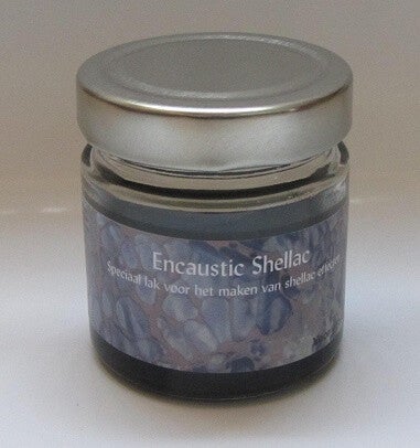 Encaustic Shellac Zwart 100 gr.