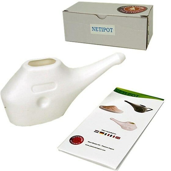 Neti Pot plastic + 25 gram zout