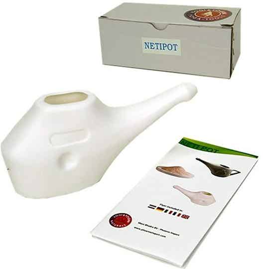 Neti Pot plastic + 25 gram zout