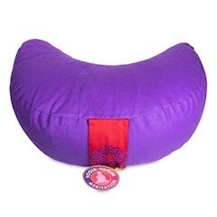 Meditatiekussen violet 7chakra halve maan 33x13 cm
