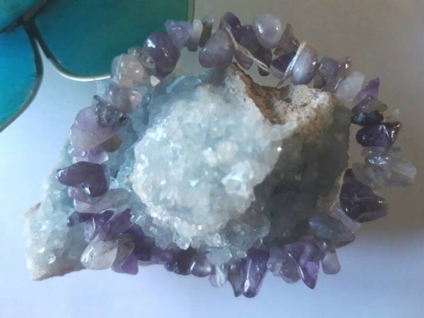 Elastisch split armband larimar