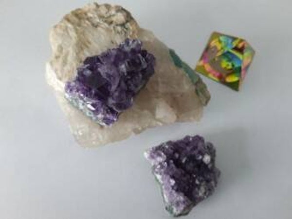 Ruw cluster amethist