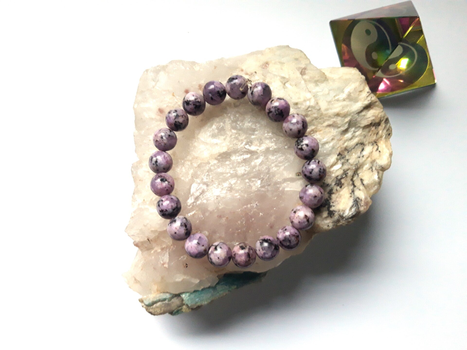 Armband Labradoriet Lilac 8 mm