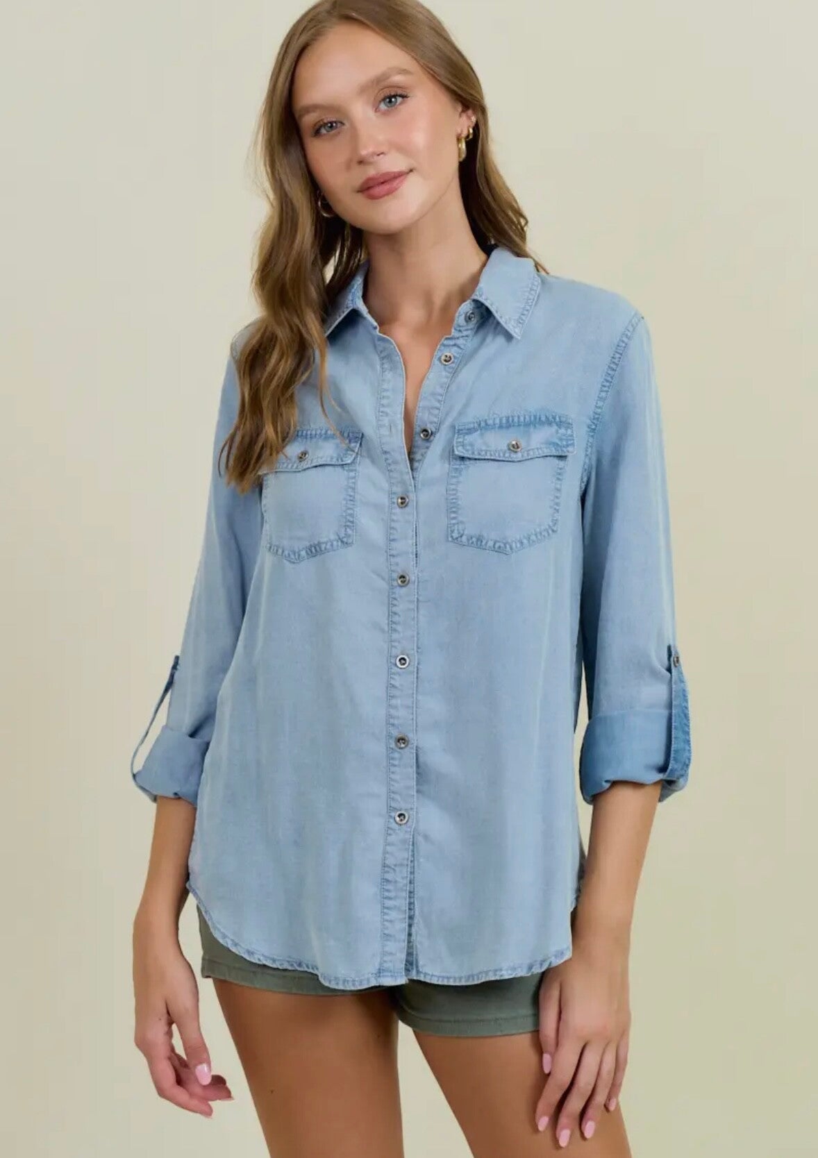 Chambray Button Down Shirt
