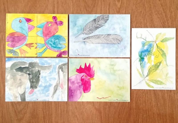 Set kaarten met envelop divers A6