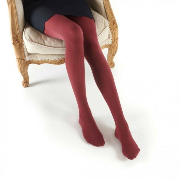Collant uni bordeaux 50 deniers