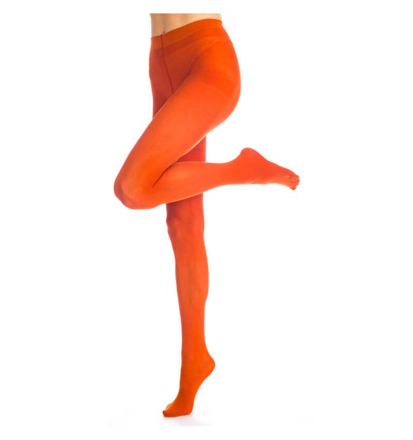 Collant uni orange 50 deniers