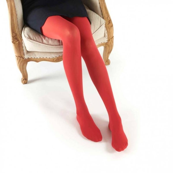 Collant uni rouge 50 deniers