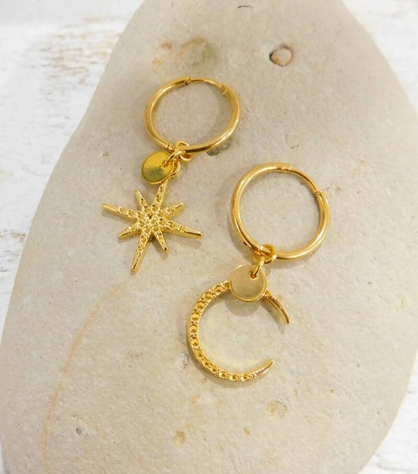 Boucles d'oreilles HEMERA dorées