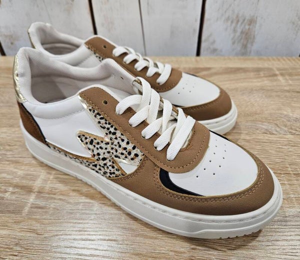 Baskets camel léo