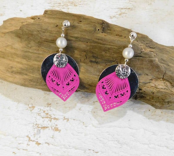Boucles d'oreilles ROSIE argentées