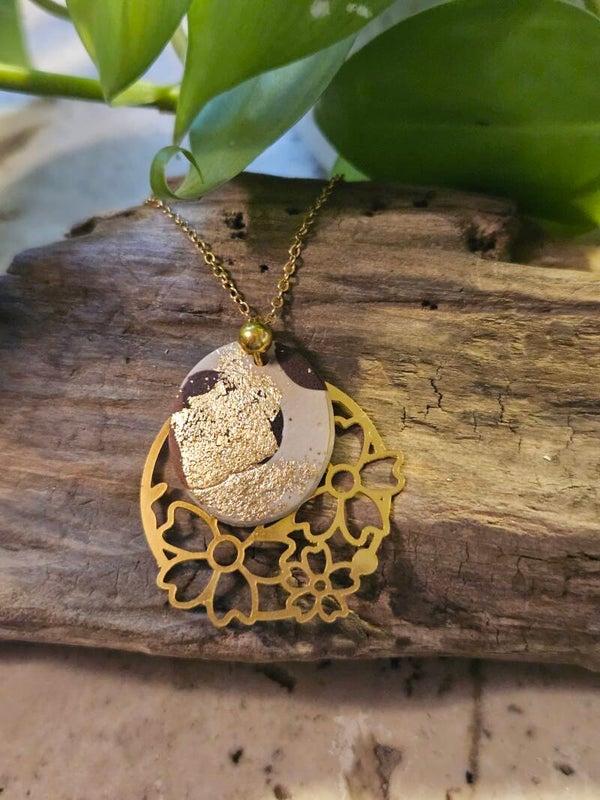 Collier JULIA doré - beige